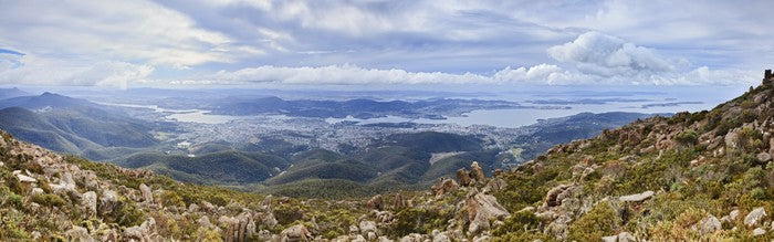 Hobart from Mt Wellington, Tasmania