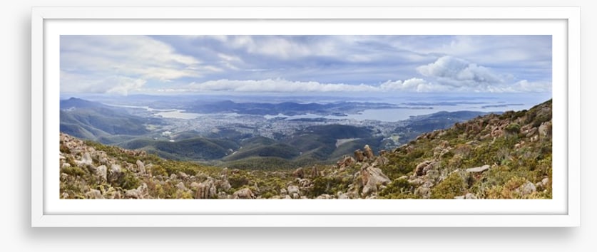 Hobart from Mt Wellington, Tasmania
