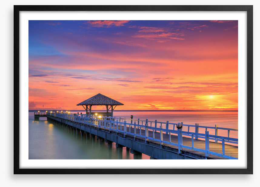 Under a sunburnt sky