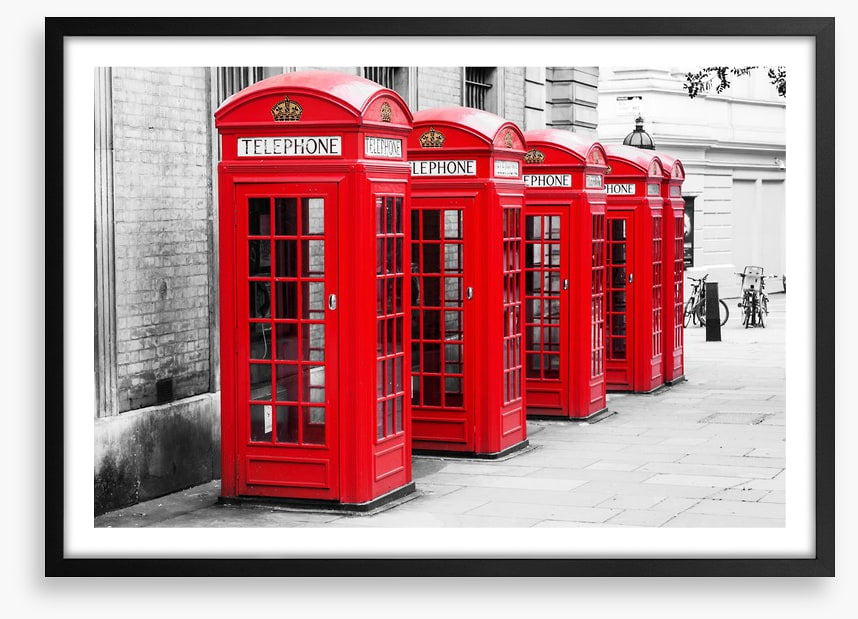 Red phone box row