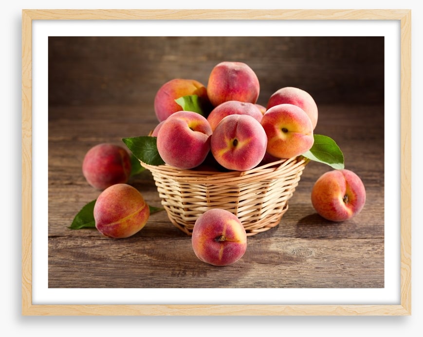 Plump peach basket