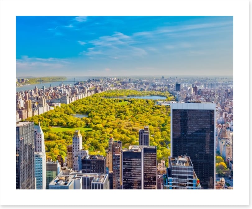 Central Park aerial, NYC