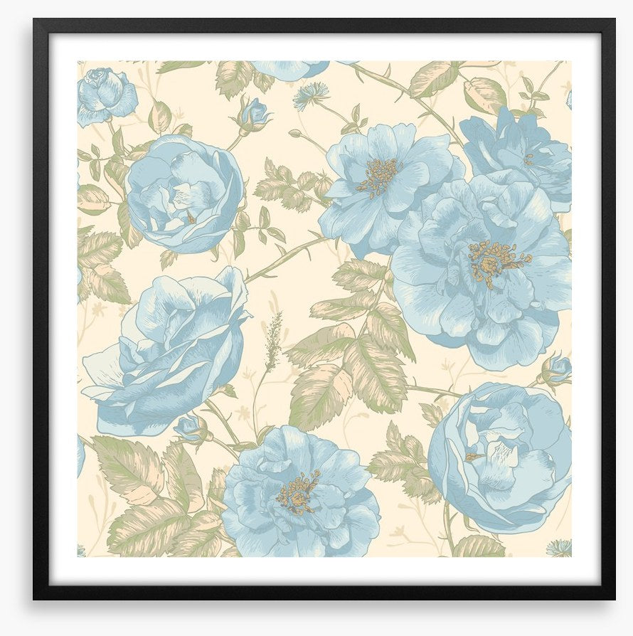 Vintage blue roses