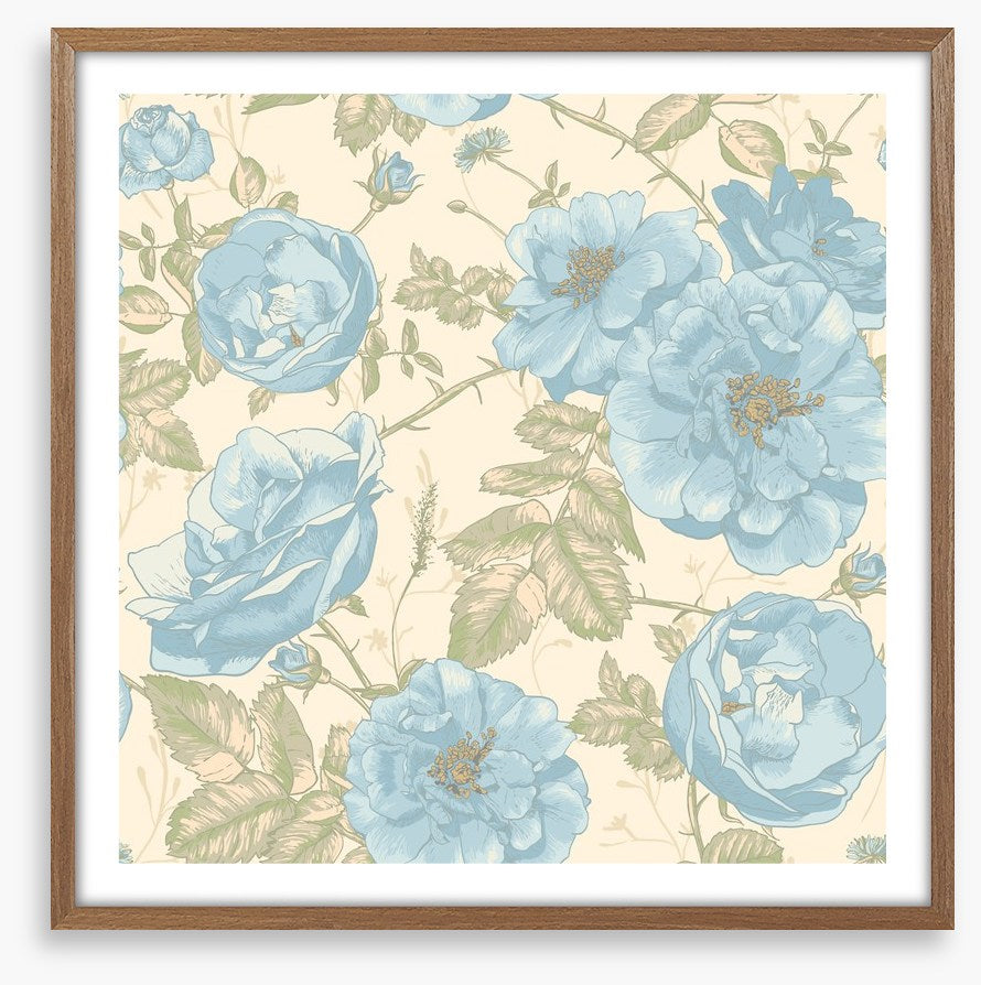 Vintage blue roses