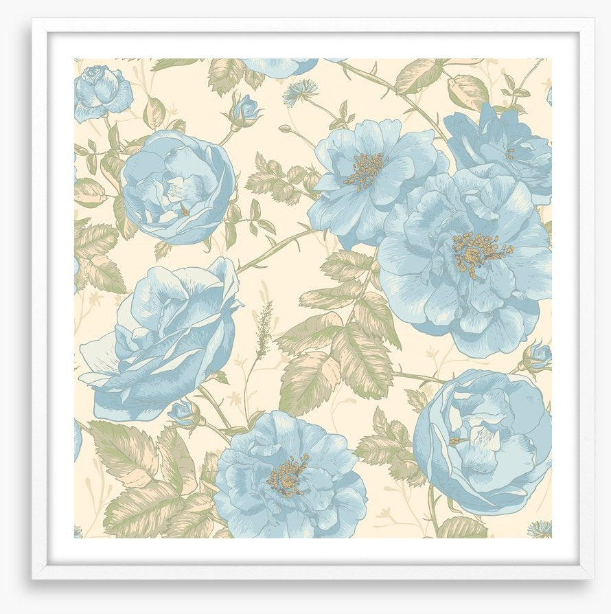 Vintage blue roses