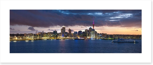 Auckland skyline at dusk