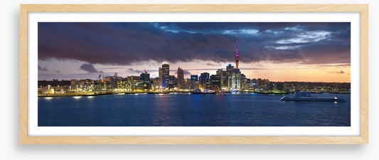 Auckland skyline at dusk