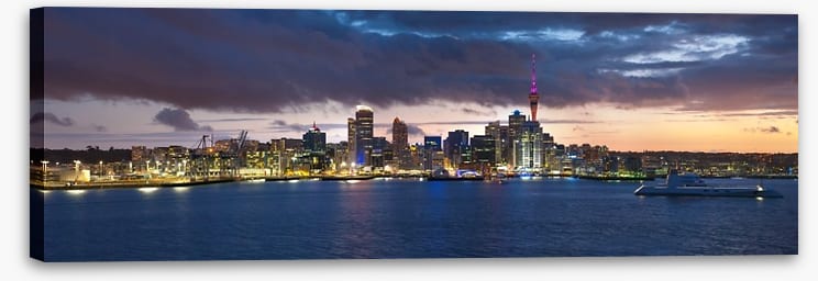 Auckland skyline at dusk