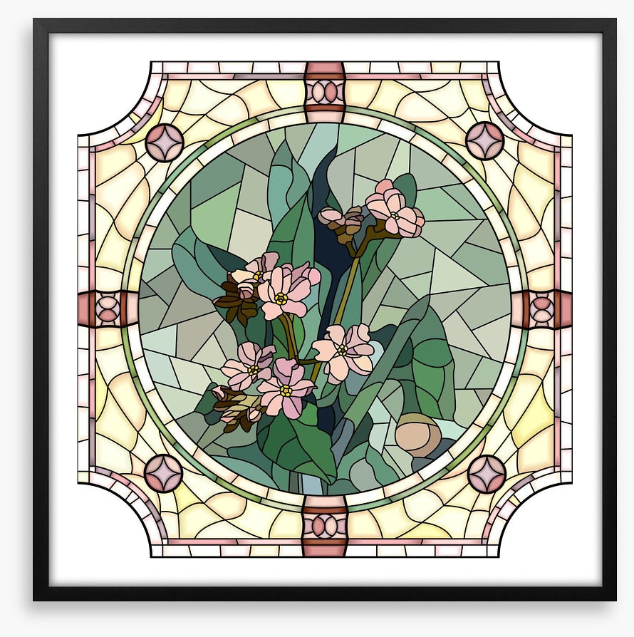 Pink blossom art nouveau