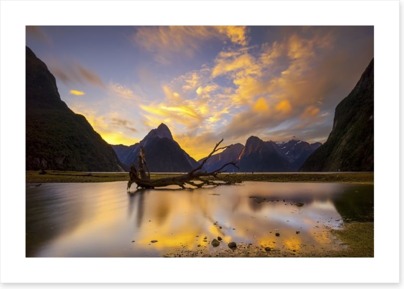 Sundown at Milford Sound