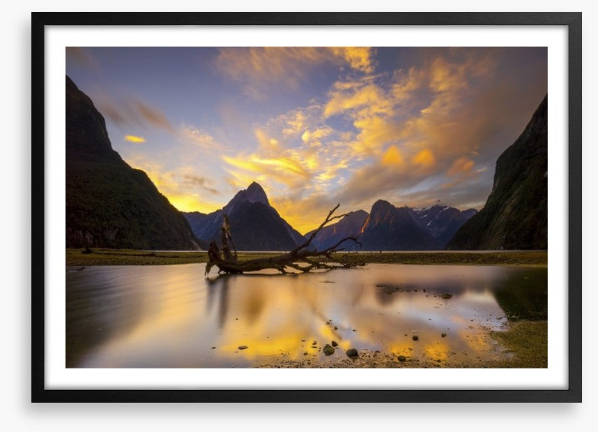 Sundown at Milford Sound