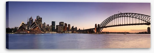 Sydney CBD panoramic at dusk