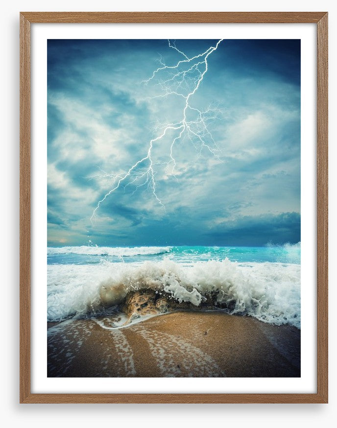 Dramatic storm seascape