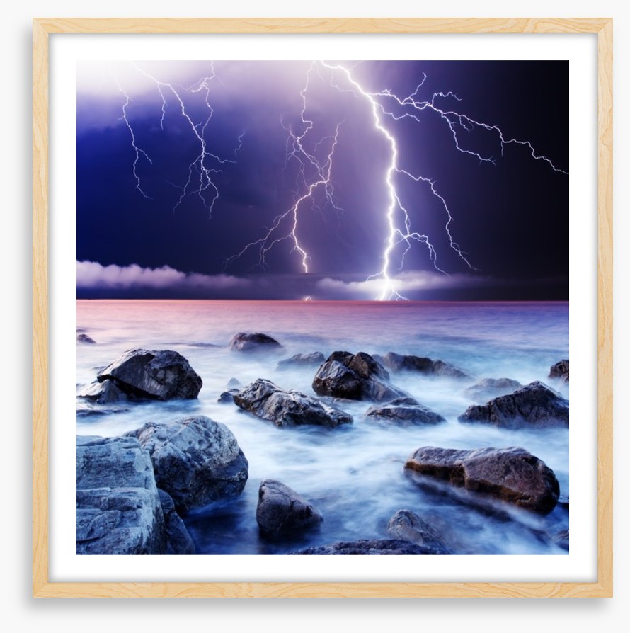 Thunderstorm over the ocean