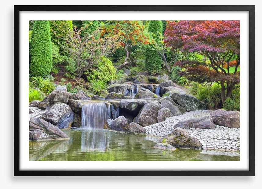 Japanese garden cascade