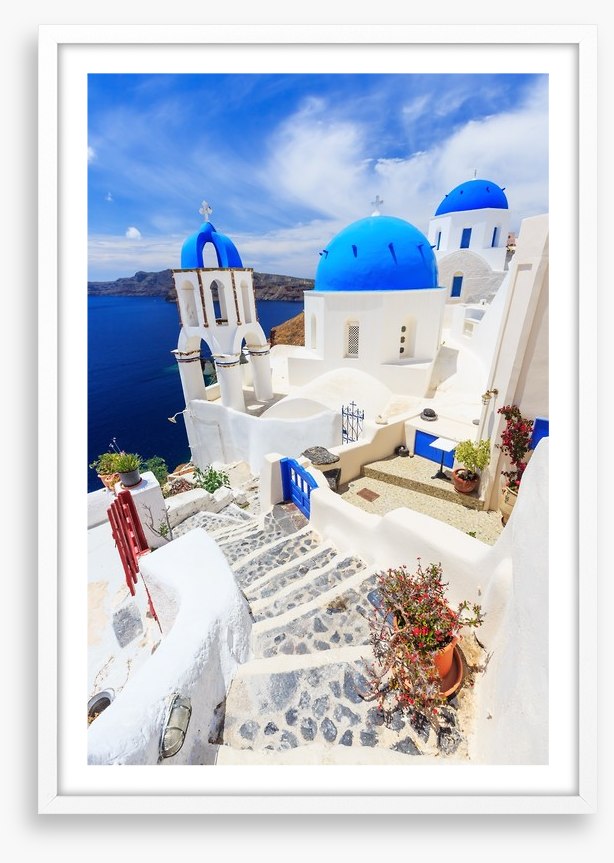 The village of Oia in Santorini, Greece