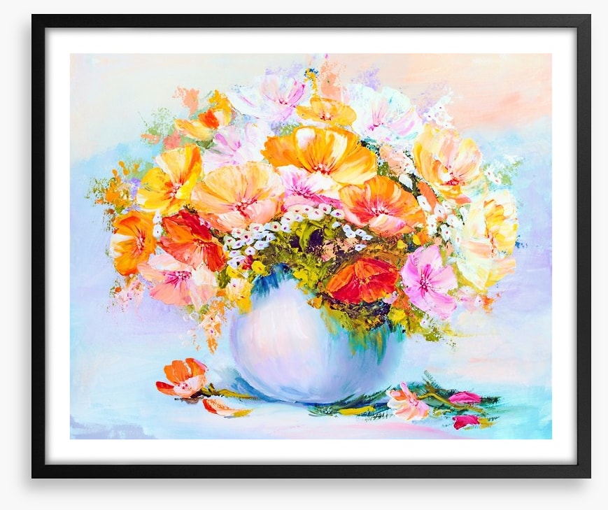 Spring wildflowers in a vase