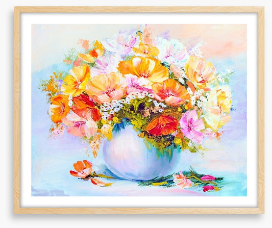 Spring wildflowers in a vase