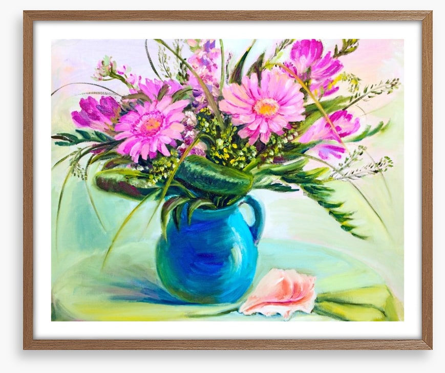 Pink gerberas in vase