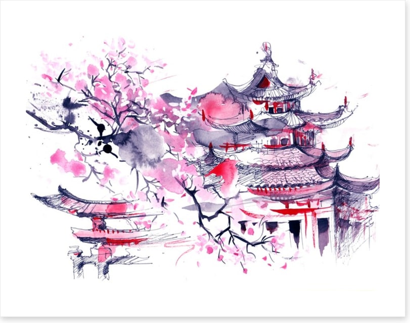 Sakura temple