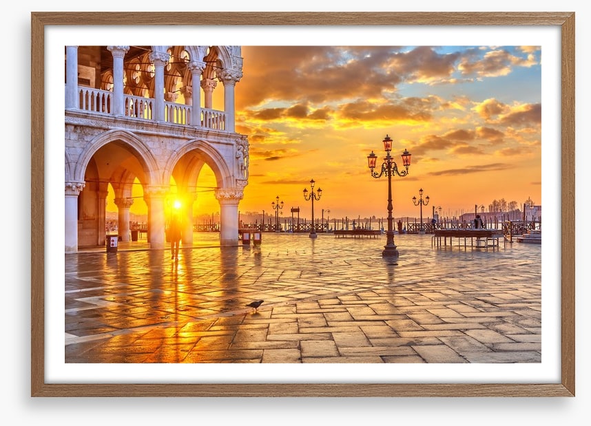Sunrise over San Marco piazza