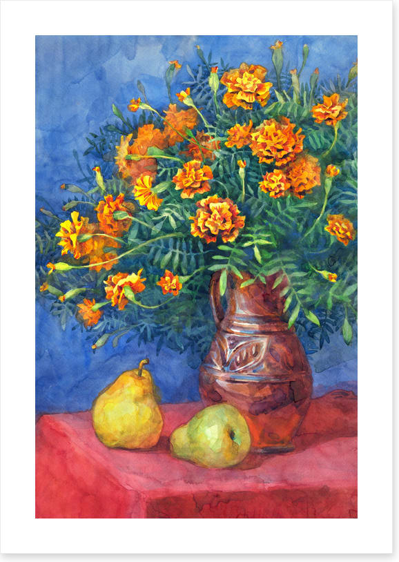 Golden marigold pears