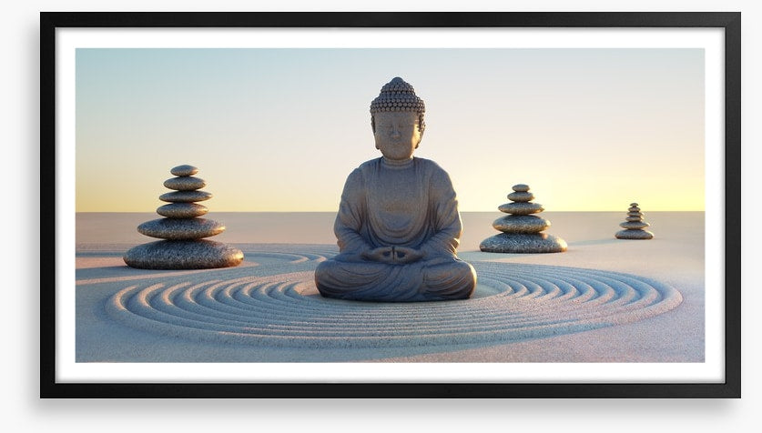 Rock garden buddha