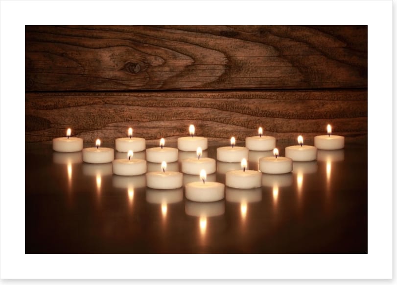Tealights and teak