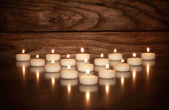 Tealights and teak