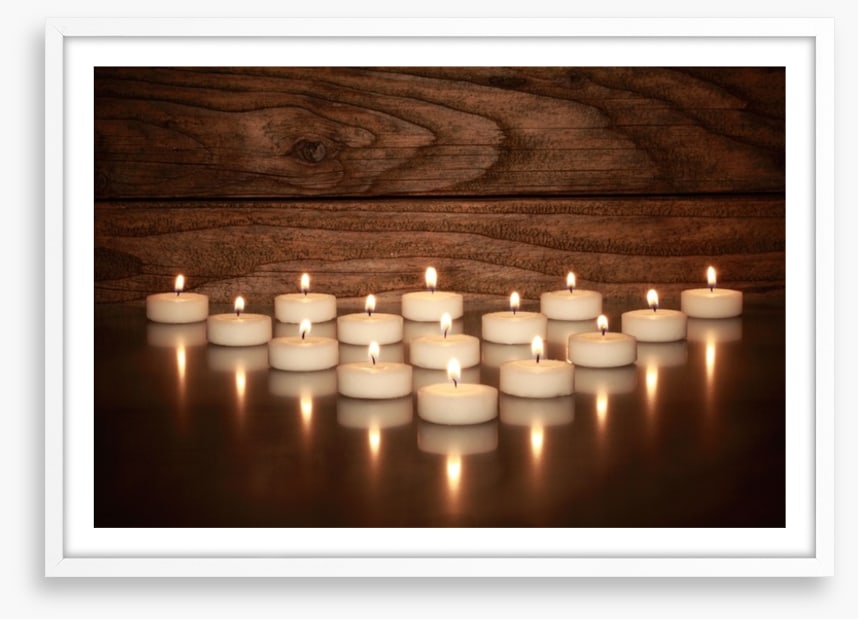 Tealights and teak