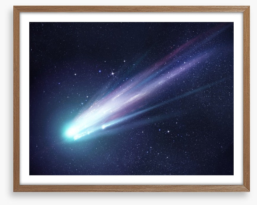 Bright glowing comet