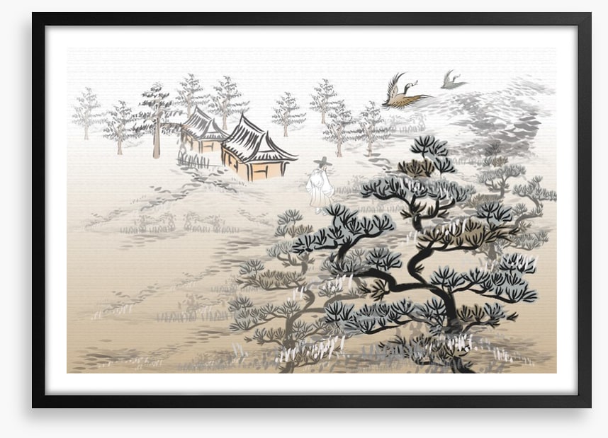 Above the misty forest