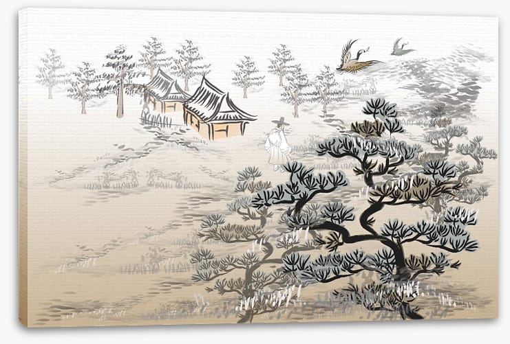 Above the misty forest