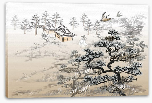 Above the misty forest