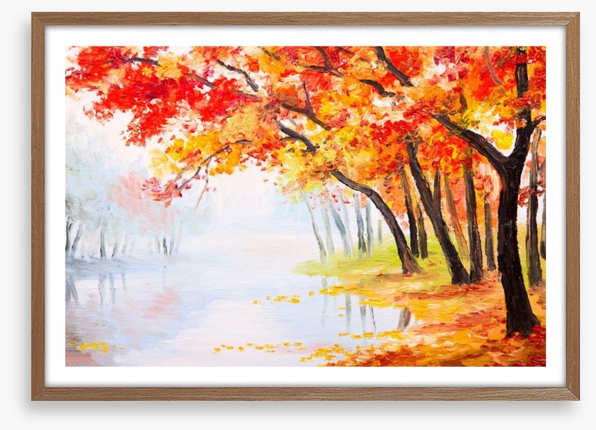 Autumn lake reflections