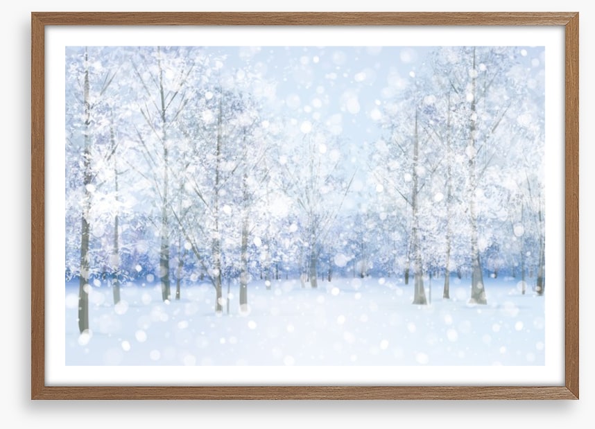 Soft snow falling