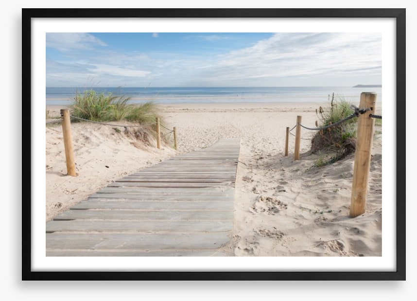 White sand walkway