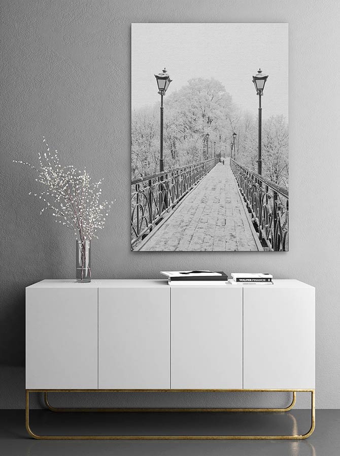 Lovers Bridge in winter