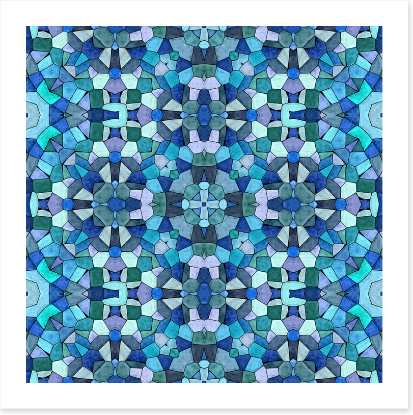 Ocean blues mosaic