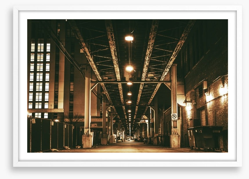 Under the Chicago City bridge