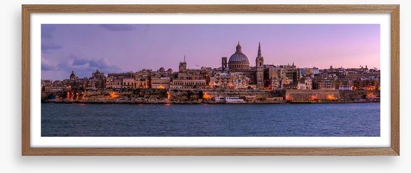 Valetta at dusk panoramic