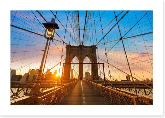 Brooklyn Bridge sunset, New York