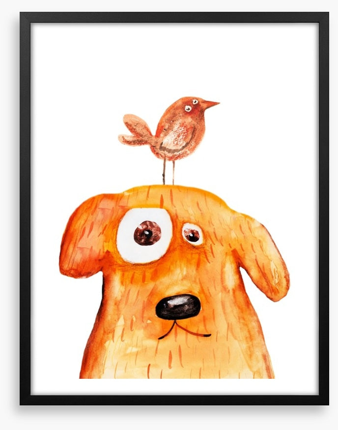 Dog and bird