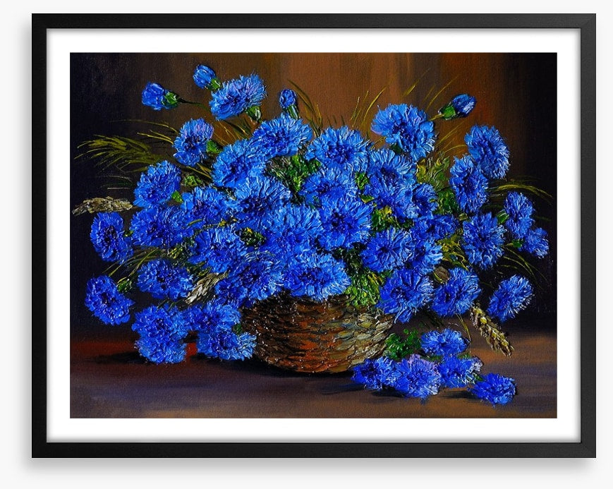 Bright blue bouquet