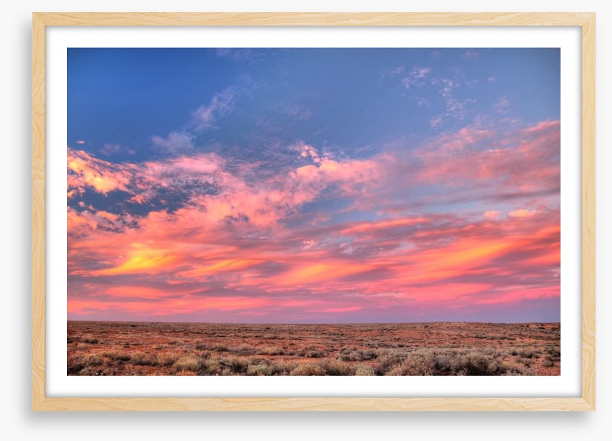 Soft outback sunset