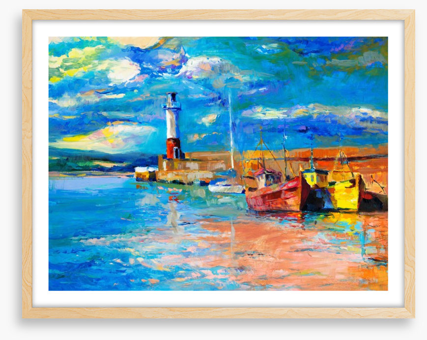 Lighthouse and boats