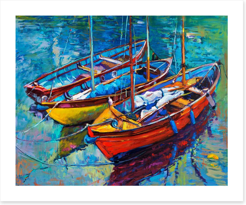 Three fishing boats