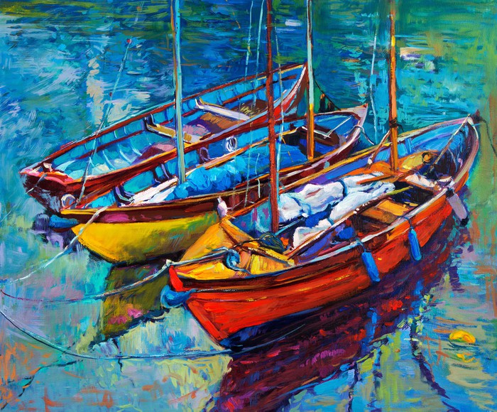 Three fishing boats