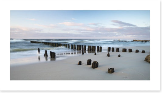 Breakwaters on the beach