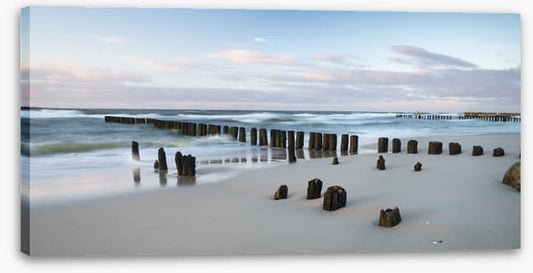 Breakwaters on the beach